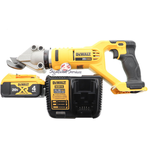 DEWALT DCS496B 20 Volt Off-Set Metal Shears Swivel Head 4.0Ah Battery Kit