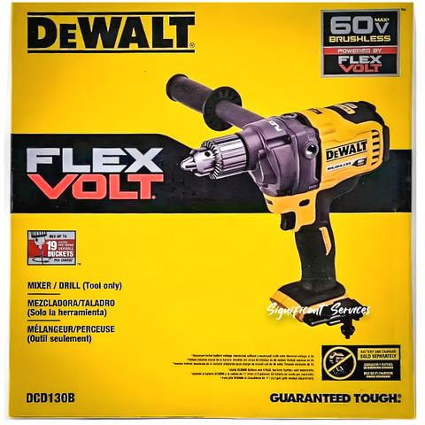 DEWALT FLEXVOLT DCD130B 60V MAX Cordless Drill Concrete Mixing E-Clutch System