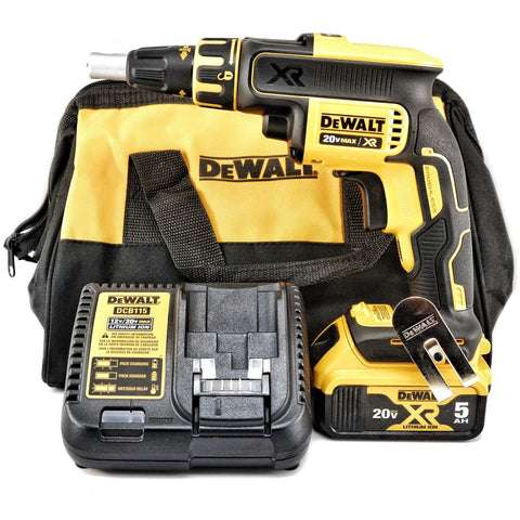 DEWALT DCF620B 20V MAX XR Li-Ion 5.0 Ah Brushless Drywall ScrewGun Kit