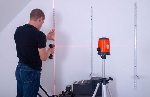 Johnson 40-0921 Self-Leveling Cross Line Laser Level Kit with Tripod & Case
