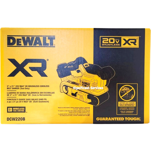 DEWALT DCW220B 20V MAX XR Brushless Cordless 3-in x 21-in Belt Sander TOOL ONLY