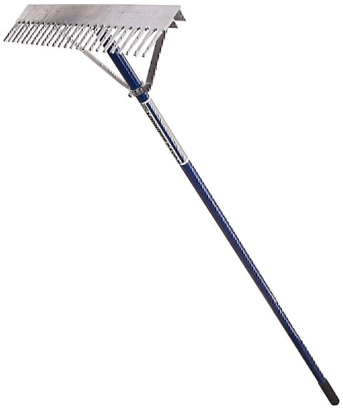 Seymour Midwest 10024 Aluminum Landscape Rake, 24-Inch, Blue