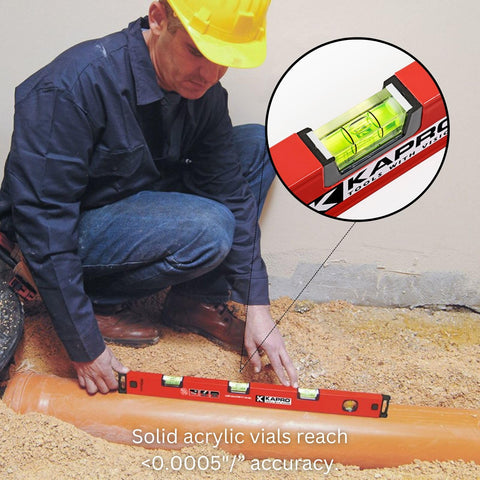 Kapro 105 Topgrade 24" Box Level Slope Vials Precision Measured Milled Aluminum