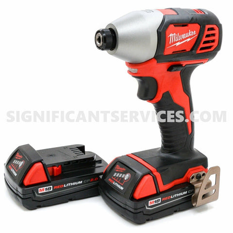 Milwaukee 2656-20 M18 1/4" Cordless Battery Hex Impact Driver 2.0 AH Batteries