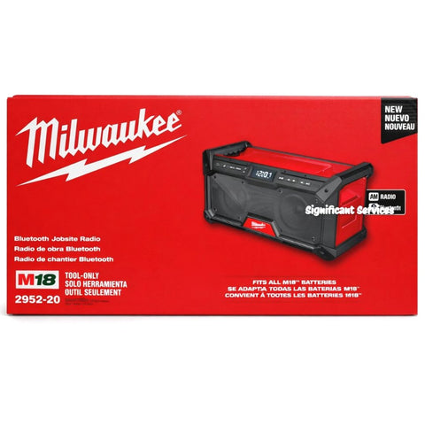 Milwaukee 2952-20 M18 Bluetooth Jobsite Radio AM/FM Portable Worksite Boombox