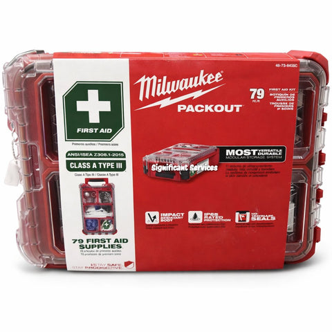 Milwaukee 48-73-8435C PACKOUT First Aid Kit 79 Pc Class A Type III Polypropylene