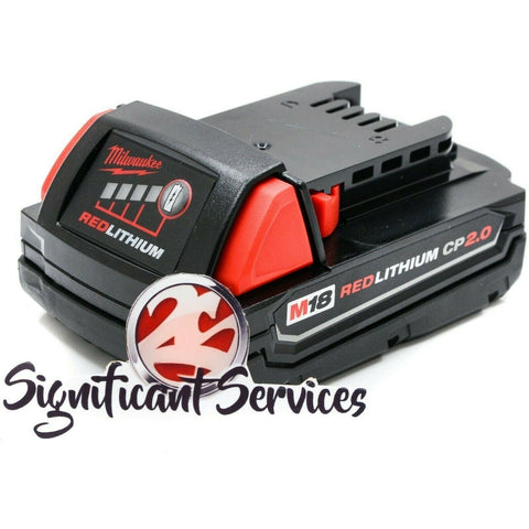 New Milwaukee 2855-20 M18 FUEL 1/2" Compact Impact Wrench 2.0 Ah Battery Kit