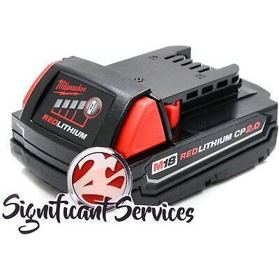 New Milwaukee 48-11-1820 M18 RED LITHIUM Li-Ion CP 2.0 Ah Compact Battery