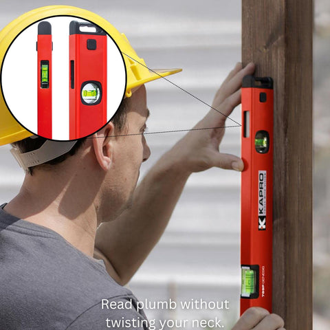 Kapro 781 Genesis Box Level Features Horizontal Vial and DualView Plumb 48 Inch