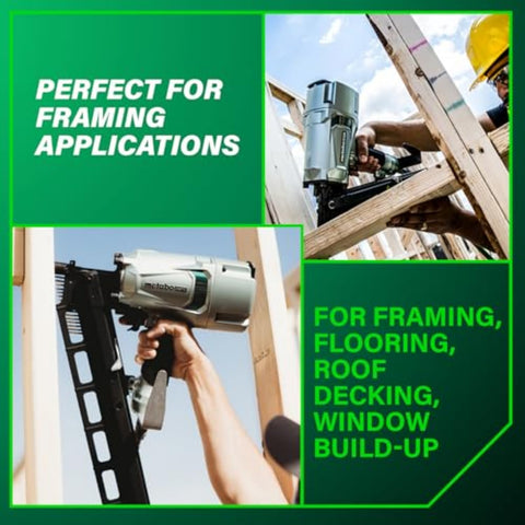 Metabo HPT NR83A5(S) 21 Degree 3-1/4" Pro Pneumatic Rear Load Framing Nailer