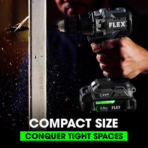 FLEX 24V Brushless Cordless 1/2-Inch 750 In-Lbs Torque 2-Speed Drill Driver Tool Only, Battery and Charger Not Included - FX1151-Z