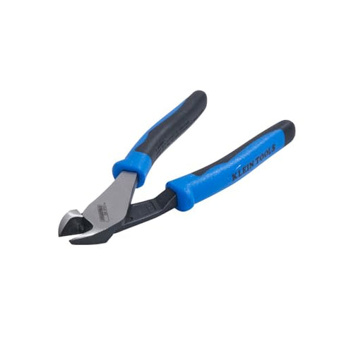 Klein Tools J2000-48 Pliers, Made in USA, Diagonal Cutting Pliers with Angled Head, Heavy-Duty to Cut ACSR, Screws, Nails, and most Hardened Wire, 8-Inch
