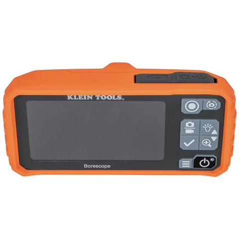 Klein Tools ET17 Utility Borescope with 5.5 mm 9.8-Foot Waterproof Gooseneck Snake, LEDs, 4.3-Inch LCD, Attachments, Endoscope Inspection Camera