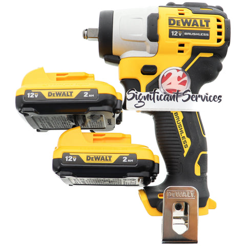Dewalt 12V DCF902B Max 3/8" Brushless 3 Speed Impact Wrench Li-ion 2.0 Batteries