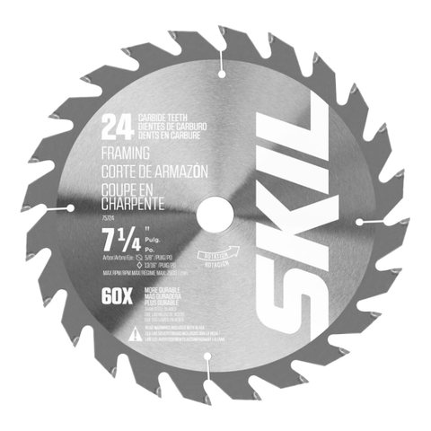 SKIL 7-1/4 in. 24-Tooth Carbide Framing Circular Saw Blade, 10-Pack-75724-10