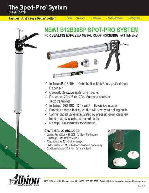 Albion Engineering B12B30SP Spot-Pro System B-Line Bulk Dispenser Ext. Nozzle