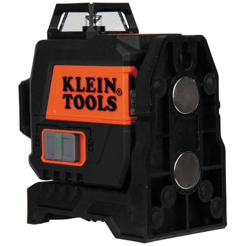 Klein Tools 93CPLG Compact Self-Leveling Laser Level, Bright Green Cross Line 360-Degree Laser Planes, Rechargeable, Magnetic Mount