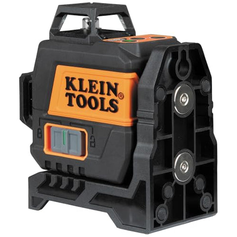 Klein Tools 93CPLG Compact Self-Leveling Laser Level, Bright Green Cross Line 360-Degree Laser Planes, Rechargeable, Magnetic Mount