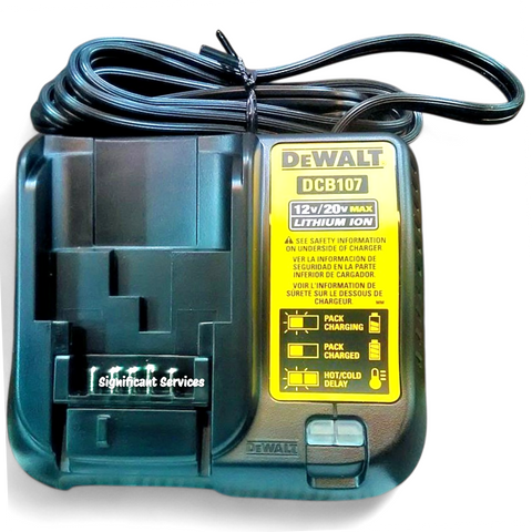 DEWALT DCB107 Lithium-Ion Battery Charger 12V/20V Max Cordless Compact Genuine
