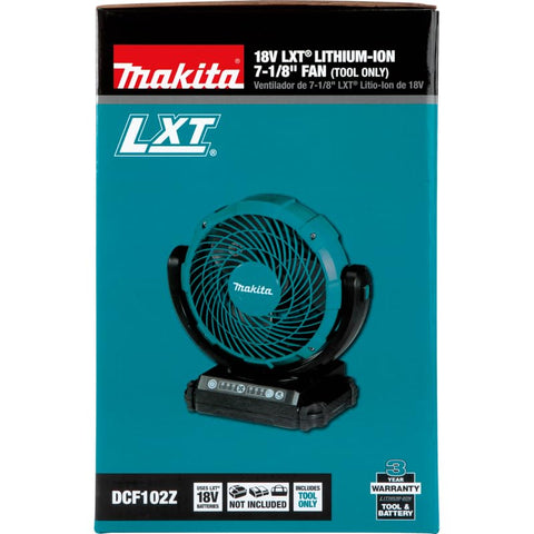 Makita DCF102Z Fan 7-1/8", 18V LXT Cordless Portable Ventilation Fan Electric