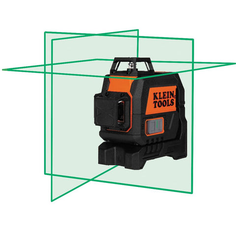 Klein Tools 93CPLG Compact Self-Leveling Laser Level, Bright Green Cross Line 360-Degree Laser Planes, Rechargeable, Magnetic Mount