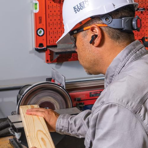 Klein Tools AESEB2 Elite Bluetooth Jobsite Earbuds, True Wireless Earplugs, 25dB NRR Hearing Protection, 24-Hour Playtime, Digital LED Display