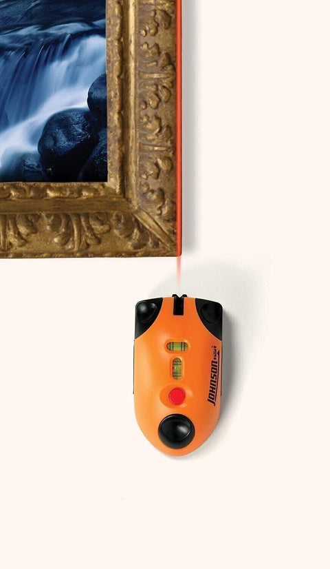Johnson Level 9250 Laser Mouse Level Tool 30ft Self-Leveling Horizontal Vertical Line