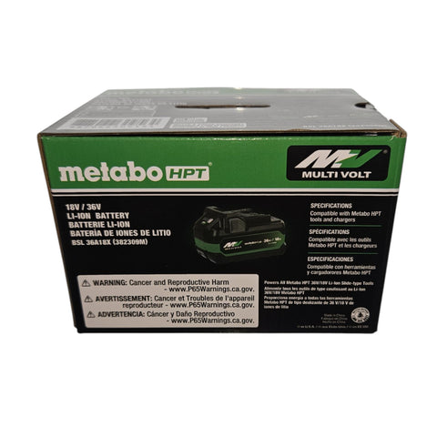 Metabo HPT 382309M (BSL36A18X) 2.5/5.0 Ah 36V/18V MultiVolt Battery