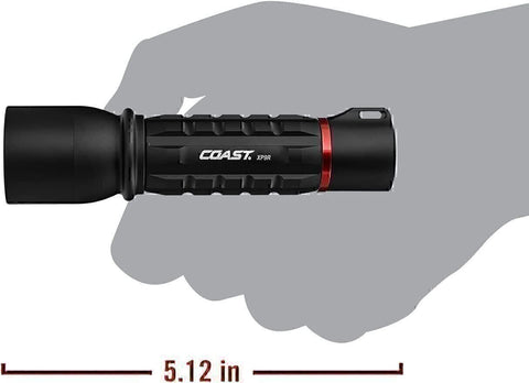Coast XP9R 1000 Lumen USB-C Rechargeable LED Flashlight Dual Power Pure Beam