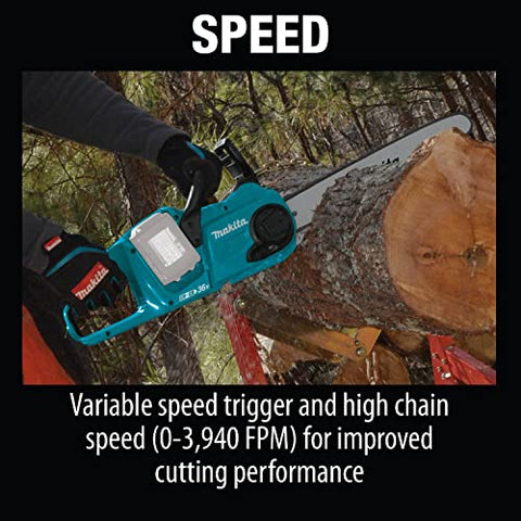 Makita XCU04Z 18V X2 (36V) LXT Lithium-Ion Brushless 16 in. Chain Saw Tool Only
