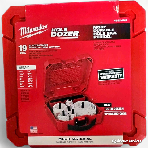 Milwaukee 49-22-4105 19-Piece Master Electricians Ice Hardened Hole Saw Kit