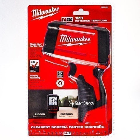Milwaukee 2278-20 M12 12V 12:1 Infrared Temp-Gun Tool Only New