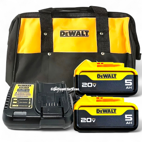 DeWALT 20V MAX Li-Ion Battery Starter Kit 2 Batteries 5.0Ah DCB205-2CK