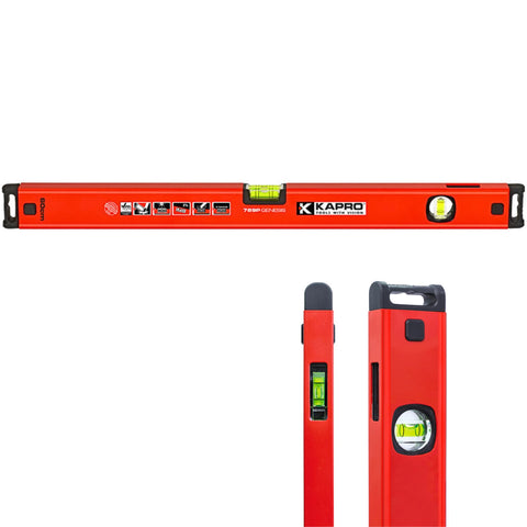 Kapro 781-PM-48 Genesis Magnetic Box Level Horizontal Vial and Dual-View Plumb Site VPA Certified Aluminum - 48 Inch