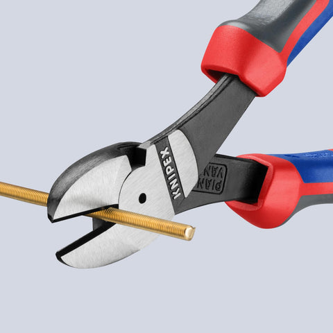 KNIPEX Tools - High Leverage Diagonal Cutters, Multi-Component (7402180) 7.25-Inch Comfort Grip