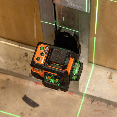 Klein Tools 93CPLG Compact Self-Leveling Laser Level, Bright Green Cross Line 360-Degree Laser Planes, Rechargeable, Magnetic Mount