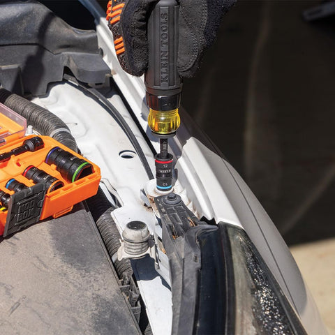 Klein Tools 65242 KNECT Impact Socket Set, Ratcheting Screwdriver Set, 1/4-In...