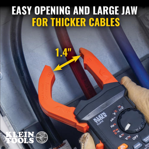 Klein Tools CL810 Pro Digital Clamp Meter, 600A AC/DC Auto-Ranging, True RMS, NCVT, Measures Current, LOZ,Temperature, with Flashlight and Illuminated Dial