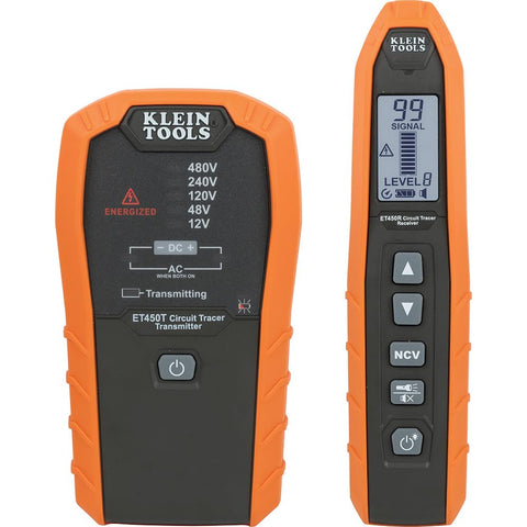 Klein Tools ET450 Advanced Underground Circuit Breaker Finder and Wire Tracer Kit for Energized and Non-Energized Breakers, Fuses, and Wires