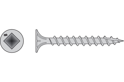 Simpson Strong-Tie T08C162WQM Fiber-Cement Screw #8 x 1-5/8 in. #2 Square Waf...