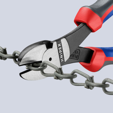 KNIPEX Tools - High Leverage Diagonal Cutters, Multi-Component (7402180) 7.25-Inch Comfort Grip
