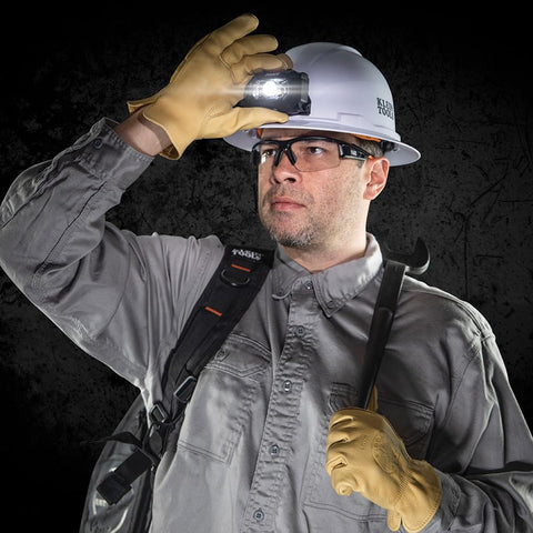 Klein Tools 60156 Intrinsically Safe LED IP67 Headlamp for Hazardous Areas, Mounts to Klein Hard Hats and Safety Helmets