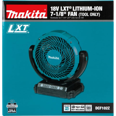Makita DCF102Z Fan 7-1/8", 18V LXT Cordless Portable Ventilation Fan Electric