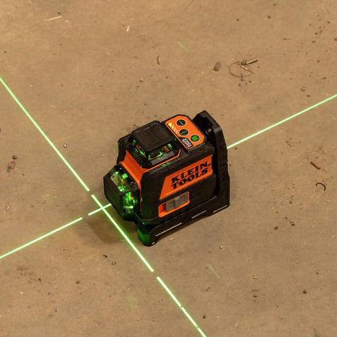Klein Tools 93CPLG Compact Self-Leveling Laser Level, Bright Green Cross Line 360-Degree Laser Planes, Rechargeable, Magnetic Mount