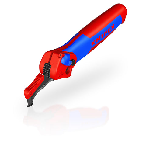 KNIPEX 1650145SBA Ratcheting Insulation Knife Fixed Blade Ergonomic Grip Tool