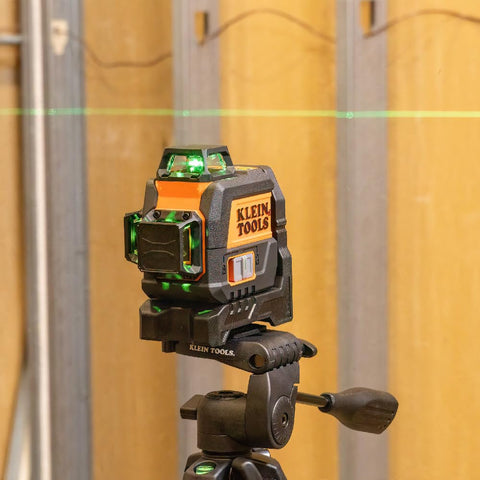 Klein Tools 93CPLG Compact Self-Leveling Laser Level, Bright Green Cross Line 360-Degree Laser Planes, Rechargeable, Magnetic Mount