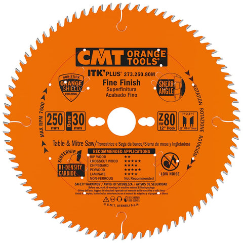 CMT ORANGE TOOLS 273.165.56H ITK Plus Saw Blade 6-1/2''x0.063''/0.039''x20mm(5/8'') Z56