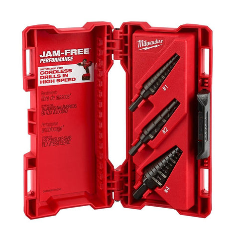 Milwaukee 48-89-9221 3 Piece Step Drill Bit Set