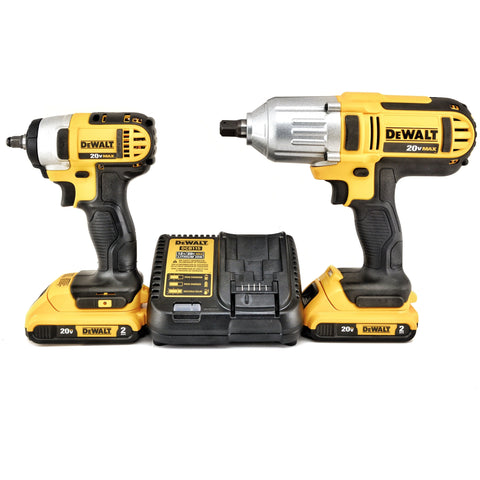 DeWALT DCF889B 20V MAX Lithium Ion Cordless DCF883B Impact Driver 2.0 Ah 1/2" Impact Wrench Kit