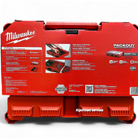 Milwaukee 48-22-9485 30PC Metric SAE Combination Wrench Set PACKOUT Organizer